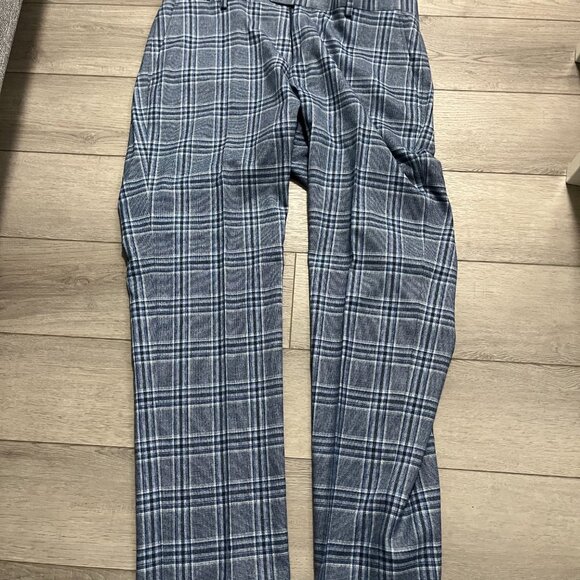 Tommy Hilfilger THFlex Suit Jacket & Pants Mens 34x30 Blue Plaid Modern 40S - Picture 15 of 16